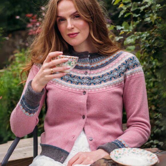 Eribe Pink Seamless Yoke Cardigan - Picture 3 of 3